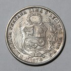 1874 Peru Silver One 1 Sol Nice Circ   -370-