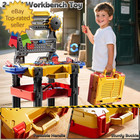 2 In 1 Workbench Tools Toys Set With Sound For Toddlers Aged 3-5 145 Pcs