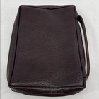 Dicksons Bible Cover Brown Faux Leather Medium Front Pocket Cross Handle