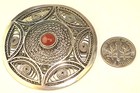 Vintage Sterling Silver Middle Eastern Filigree Carnelian 2  Pin From Palestine