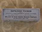 Willcox   Gibbs  improved Tucker  Sewing Machine Attachment 