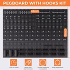  48x36 Inch Metal Peg Board Kit With 1 4  Pegboard Hooks Accessories  6pcs Peg B