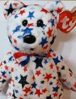 Original Red  White   Blue Ty Beanie Baby 2002 Mint With Mint Tag