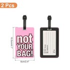 2pcs Luggage Tags  not Your Bag  Funny Travel Tags Labels Pink 