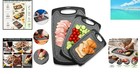 Large Bpa Free Plastic Cutting Boards Set With Juice Grooves - Dishwasher Safe