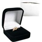 24 Black Flocked Square Ring Gift Boxes Jewelry Display