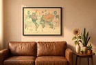 1898 Mercator Projection Atlas Map - Vintage World Map - Antique Cartography