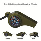 2x Very Loud Keychain Whistle With Compass For Outdoor Sports  Hiking  Camping