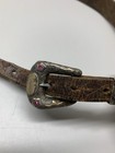 Vintage Bojar Sterling Silver 10kt Gold Ruby Womens Belt Buckle Western Rodeo