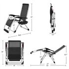 26in Zero Gravity Recliner With Padded Mattress Outdoor Folding Lounge Chair