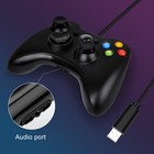 Black Wired Usb Game Controller Gamepad For Microsoft Xbox 360   Pc Win 7 8 10