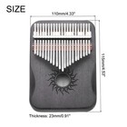 21 Keys Thumb Piano  Deep Brown Mini Portable Finger Piano Maple Sun Pattern