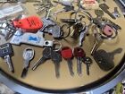 Vintage Lot Of 30 Plus Random Keys   9 Key Chains See Photos