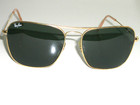 1980s 58  16 Vintage B l Ray-ban Usa Gold G15 Crystal Caravan Aviator Sunglasses