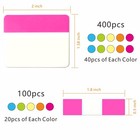 Sticky Index Tabs Book Page - 500pcs 2 Inch Writable Colored Pages Markers  R   