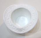 Old 1970 s Fenton White Milk Glass Top Hat Vase Vintage Daisy Button Pattern