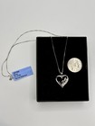 Sterling Silver 0 1 Ctw Natural Diamond    love    Heart Pendant Necklace 20    Chain