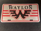 Vintage Waylon Jennings Country Music Concert Tour License Plate Tag