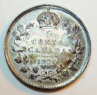 1920 Canada Silver 5 Cents Album Toning