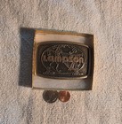 Vintage 1984 Metal Belt Buckle  Brass  Lampson  Nice Western Design
