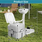 5 3gal Portable Toilet With 17l Portable Sink Station Rv Travel Outdoor Camping