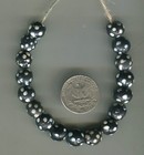 African Trade Beads Vintage Antique Venetian Old Glass Beads Black Skunk Eye