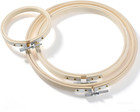 3 Pieces Small Embroidery Hoop   Round Bamboo Embroidery Hoop Adjustable Frame