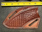 Leather Knife Sheath Pancake Fixed Blade Belt Buck Folding Tool Case Holster