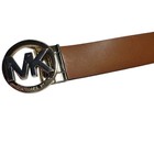 Michael Kors Belt Twist Reversible Brown Mk Logo 2-toned Round Buckle Size M 30 