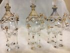 2x Mouth Blown Egyptian Perfume Bottles Pyrex Gold Painted Glass Camel Shape 6  