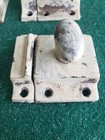 4 Matching Antique Vintage Heavy Steel Cabinet Latches Shabby Chippy 2x2   n76 