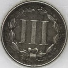 1870-p Three Cent Piece  Copper nickel Over 100 Years Old As Shown  sn04 