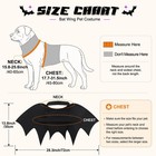 Glow Bat Wings Dog Costume Skeleton Print Pet Halloween Outfit For Large Dogs