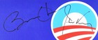 2x President Barack Obama Signed John Kerry Endorsement 2008 Campaign Rally Sign