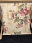 Vintage Mcm Folding Knitting Floral Bag With Wood Frame Crochet Basket Sewing