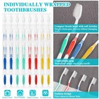 300 Pcs Individually Wrapped Toothbrushes Bulk With Dental Floss Set 100 Soft Br