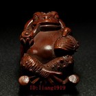 2 3 Inch Old Japanese Boxwood Hand Carved Free Frog Statue Netsuke Collectable