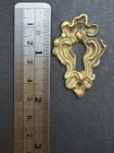 Lot Of 8 Heavy Vtg Antique Cast Brass Decorative Skeleton Key Hole Escutcheons