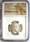 Attica Athens Athena Owl Ar Tetradrachm Silver Coin 440 Bc - Ngc Ms   5 5 Strike