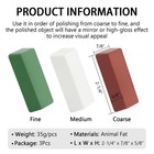 Mini Buffing Polishing Cutting Compounds 4 Oz  Kit - Green Fine white Medium red