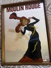 Vtg Mirror Painted Reproduction Of Jane Avril Poster By Henri Toulouse-lautrec