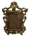 Vtg Gold Plated Brass  Easel Picture Frame Ornate  Victorian Rococo Desktop