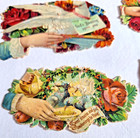 3 Antique Victorian Calling Cards Highly Detailed Brightly Colored Circa 1908