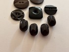 Lot Of 9 Vintage Bakelite Buttons Art Deco Brown   Black