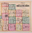 1875 Delaware County Ohio Map Original Cyrus Wheelock - Liberty 16x12