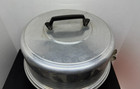 Vintage Aluminum Regal Ware Stacking Combination Pie   Cake Carrier   Holder