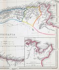 1871 Classical Map - Ancient Mauritania Numidia Carthage Cyreanica North Africa 