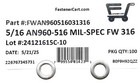  100  5 16 An960-516 Mil-spec Washers 316 Stainless Steel An960516  100 Pieces 