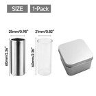 Cashbeat 2 Pack Guitar Slide Bar Set Glass And Stainless Steel  2pcs  Silver