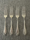 Rose Pattern By Wallace  1898 Sterling Silver Forks-7 Inch-set Of 4 Forks